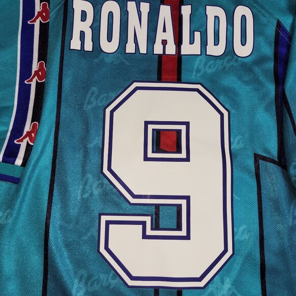 Ronaldo Kappa Barcelona UEFA CUP FINAL 1996 1997 Away Soccer Jersey Shirt XL - Picture 3 of 8